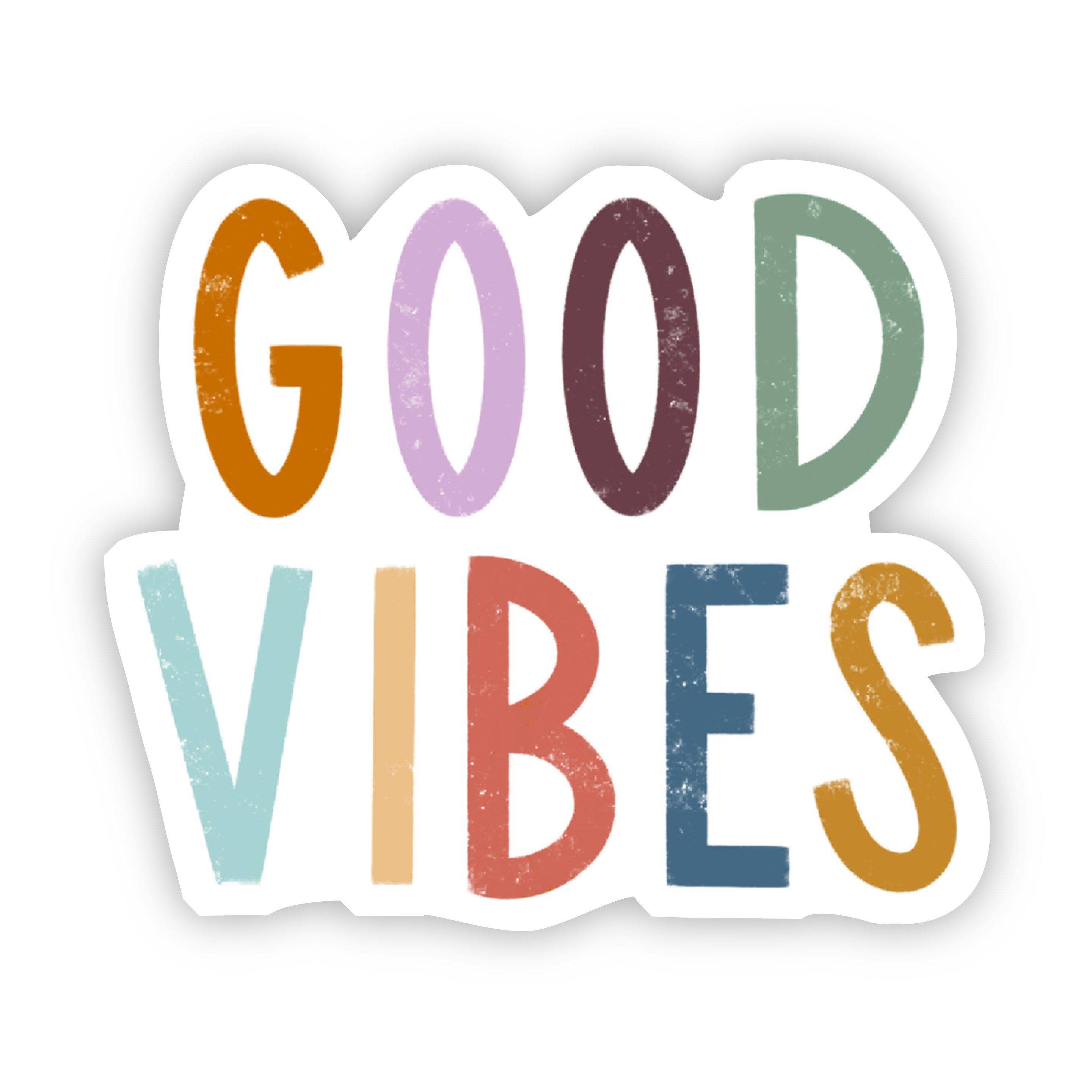Big Moods - Good Vibes Multicolor Lettering Sticker