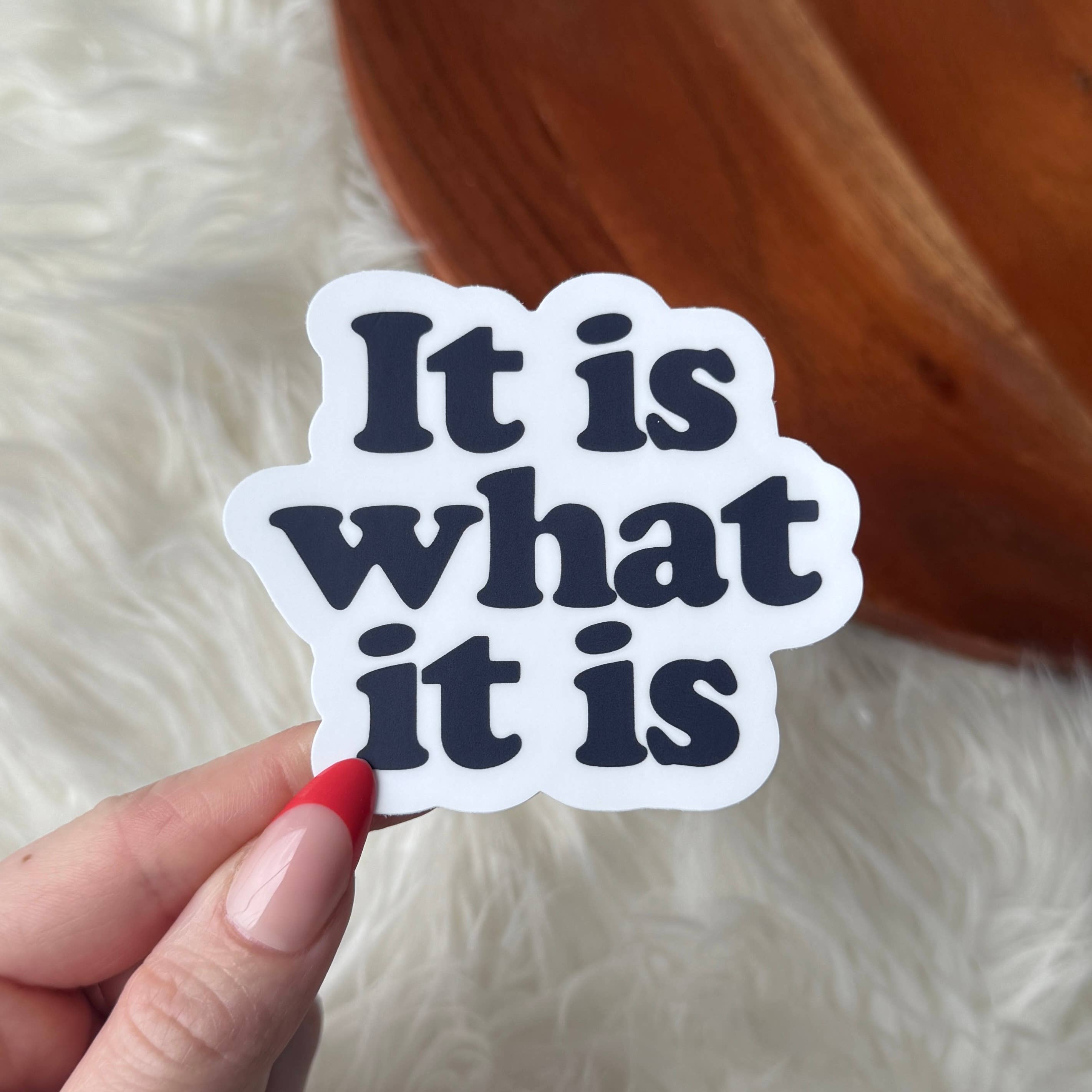 Big Moods - "It is what it is" Funny Text Sticker