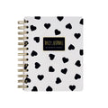 BV by Bruno Visconti - A6 ArtPlanner Spiral Weekly Diary - Black and White Hearts