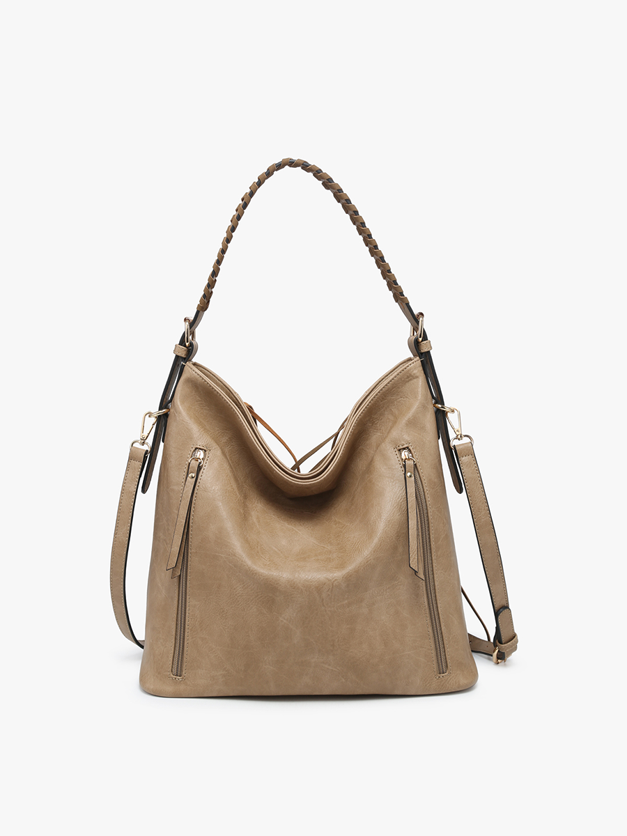 Jen & Co. - Sav Distressed Hobo Bag w/ Fringe Detail | M2350