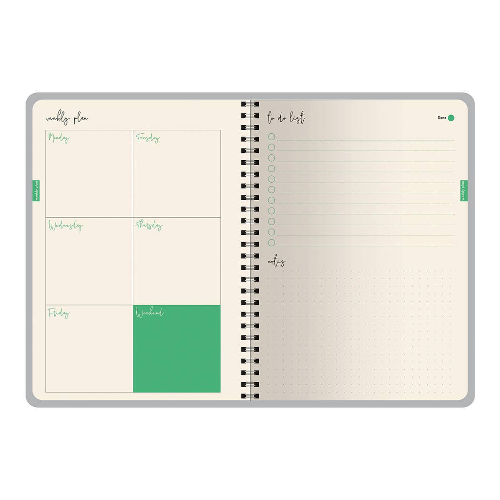 BV by Bruno Visconti - A6 ArtPlanner Spiral Weekly Diary - Black and White Hearts