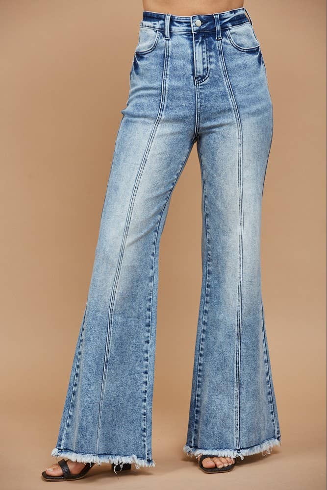 WISTERIA LANE - WIDE LEG PALAZZO FIT JEANS WITH STRETCH 2472PIC