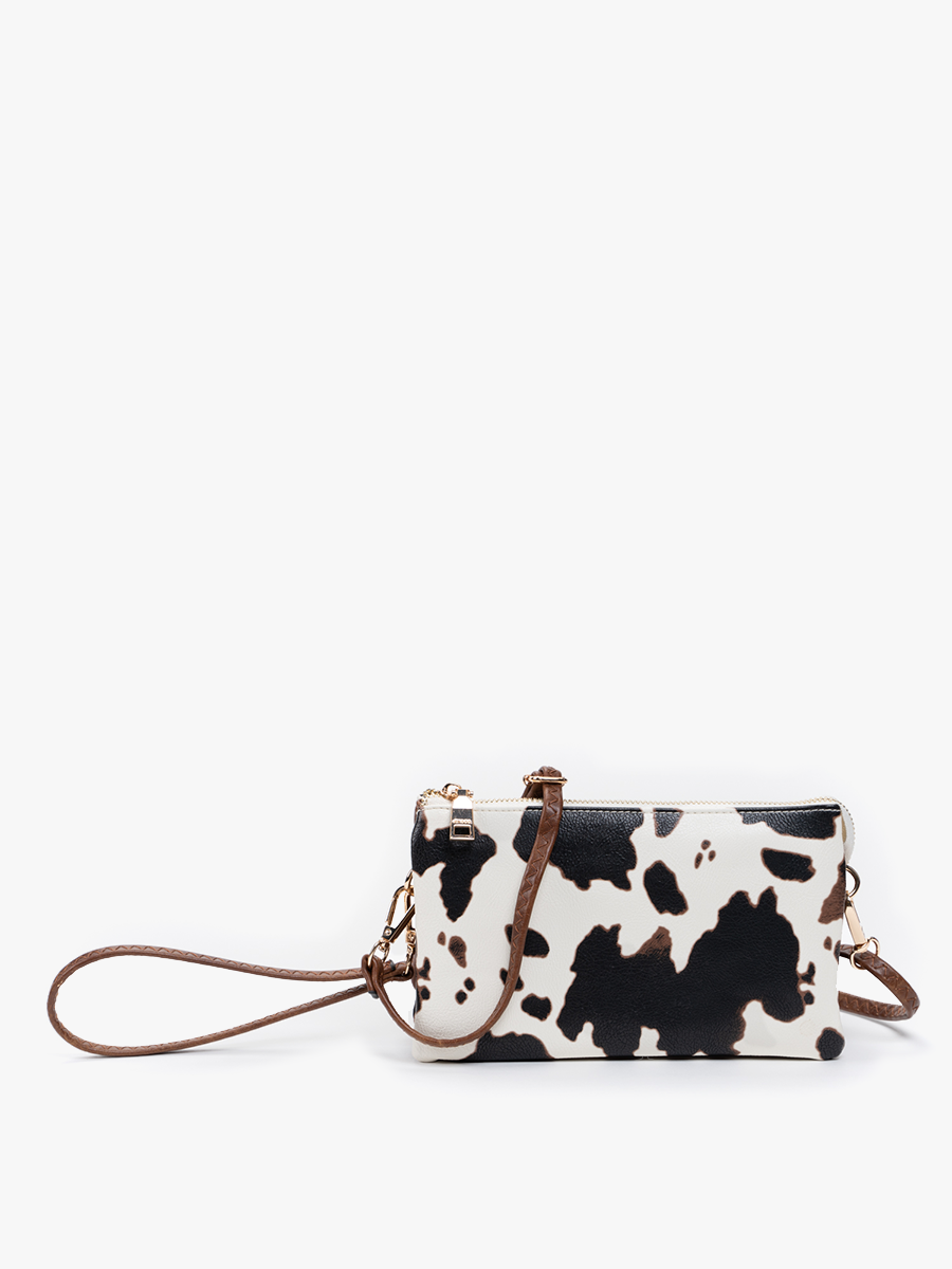 Jen & Co. - Riley Cow 3 Compartment Crossbody/Wristlet | M013COW