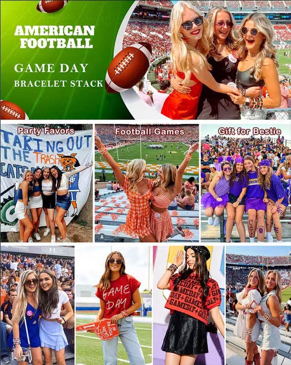 Curated By Suarez - Game Day Wrist Stacks - Football