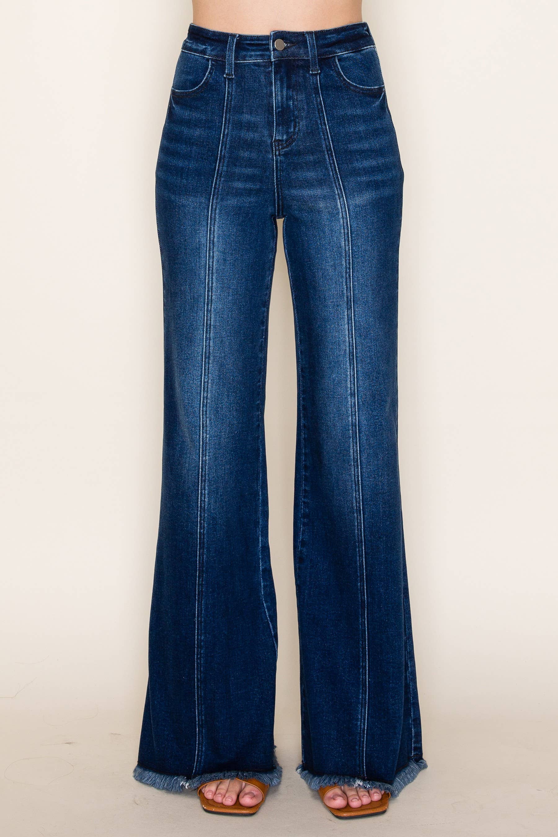 WISTERIA LANE - WIDE LEG PALAZZO FIT JEANS WITH STRETCH 2472PIC