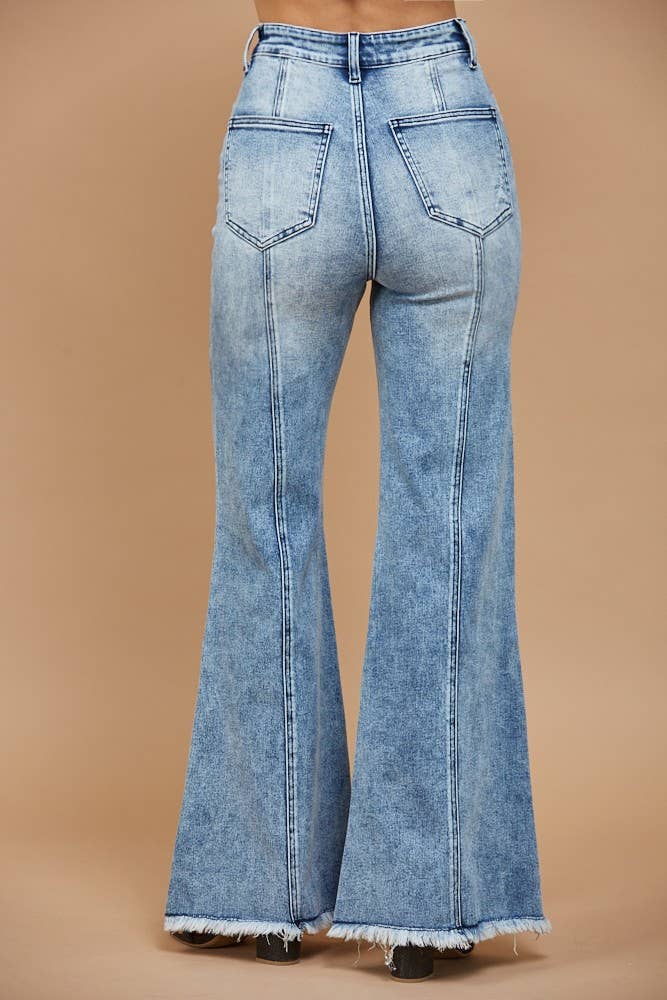 WISTERIA LANE - WIDE LEG PALAZZO FIT JEANS WITH STRETCH 2472PIC