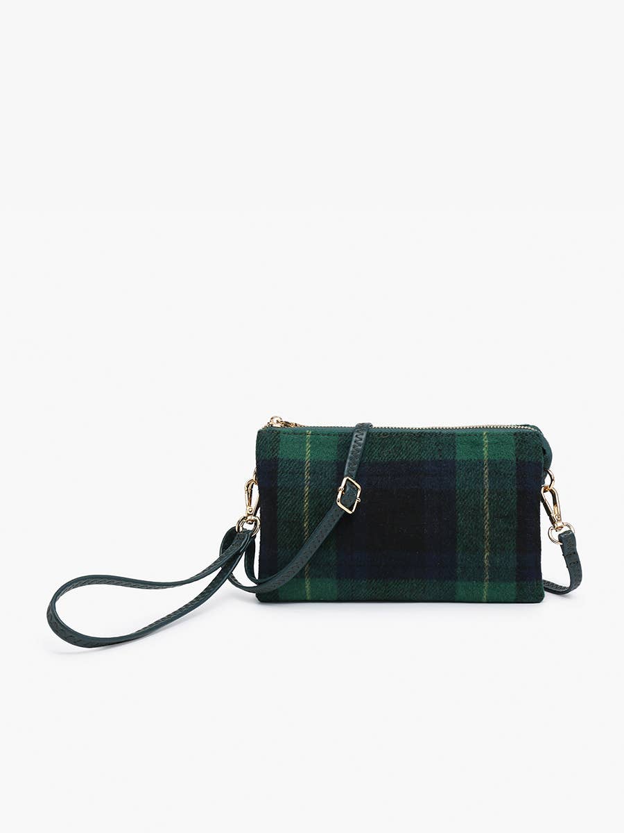 Jen & Co. - Riley Plaid 3 Compartment Crossbody/Wristlet | M013-PLD