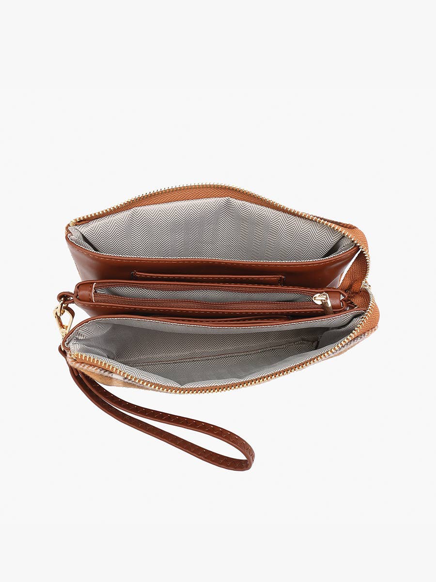 Jen & Co. - Riley Plaid 3 Compartment Crossbody/Wristlet | M013-PLD