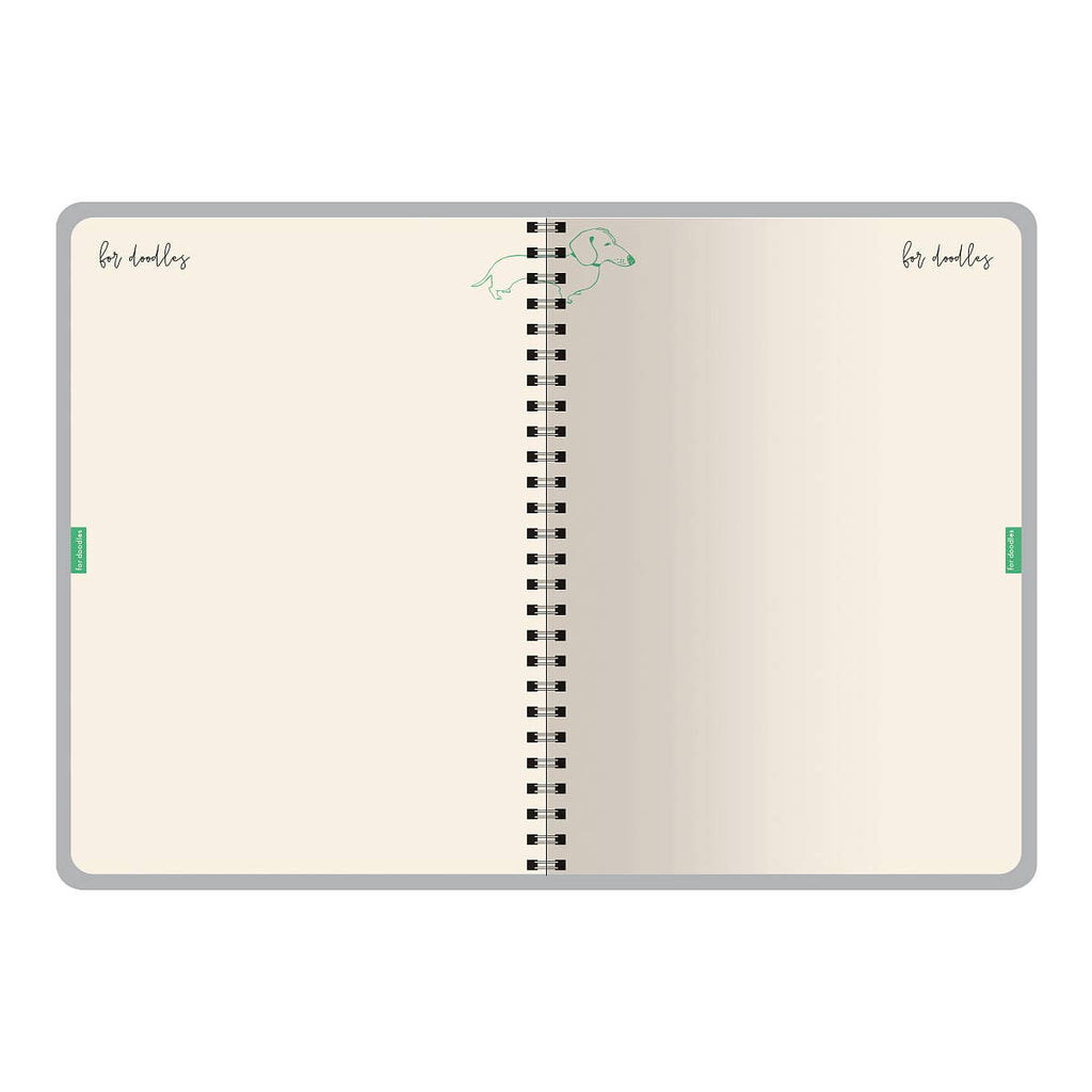 BV by Bruno Visconti - A6 ArtPlanner Spiral Weekly Diary - Black and White Hearts
